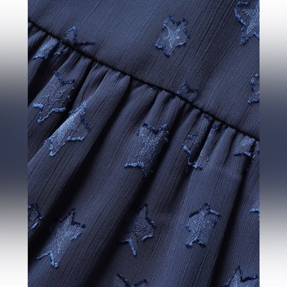 BloomChic  Star Mesh Gathered Ruffle Sleeve Blouse us12 - Picture 5 of 7